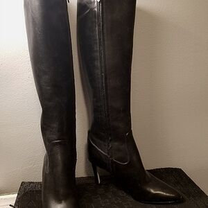 Sam Edelman Black Leather Knee-High Boots